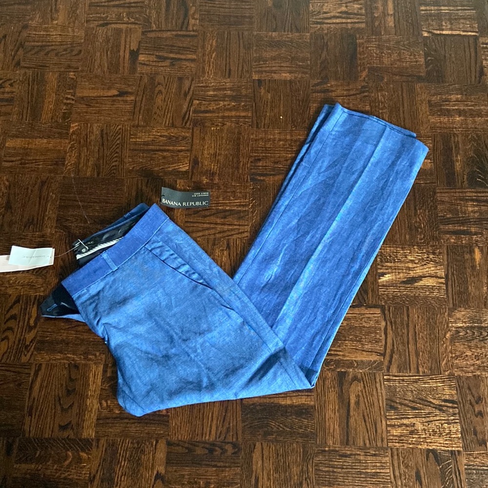 Banana Republic Blue Linen Pants